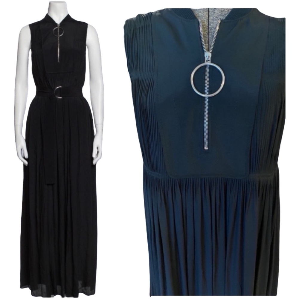Cedric Charlier long black zip gown. EUC